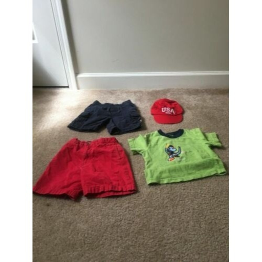 3 Pc Summer Clothing Lot Toddler Boys Clothes Bundle Size 24 Months
